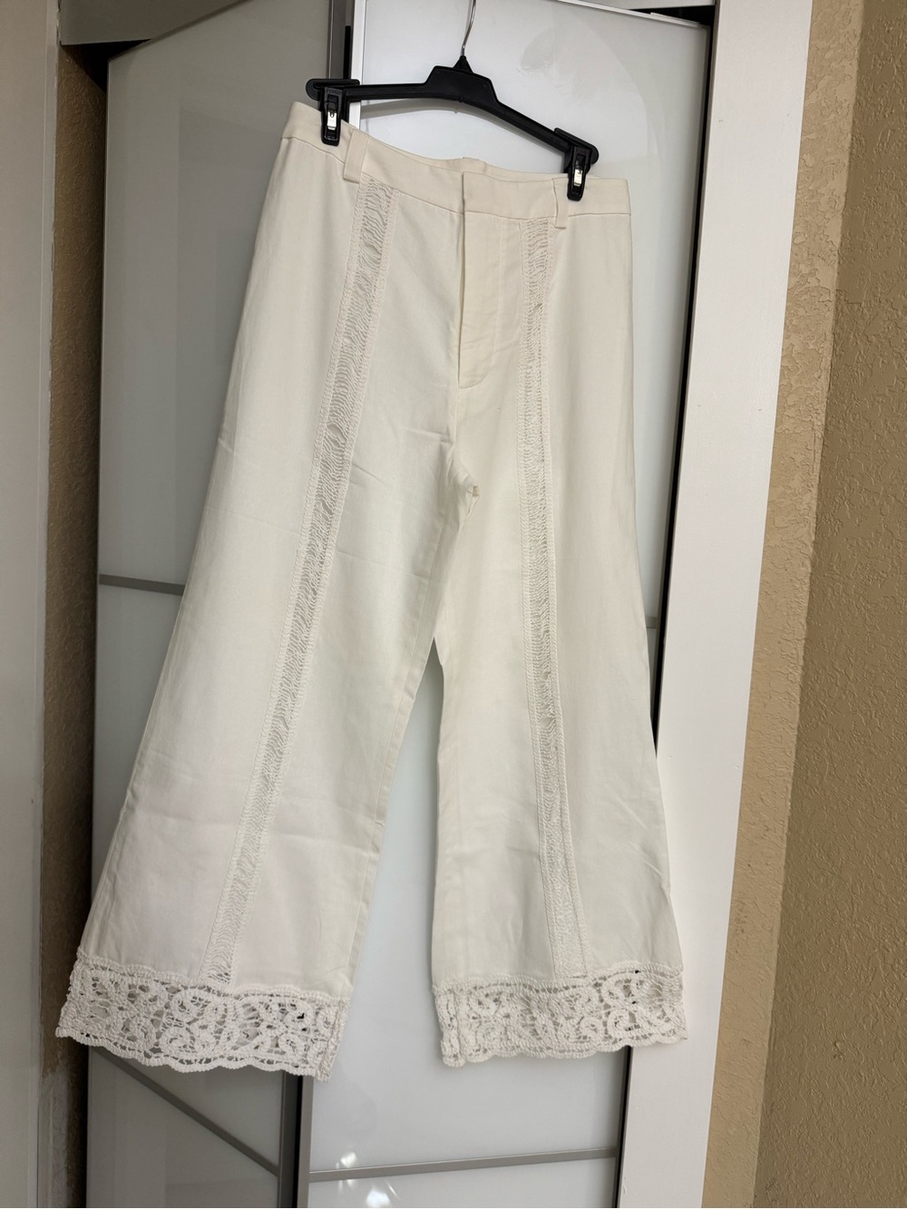 Zara White Lightweight Linen-Blend Trousers